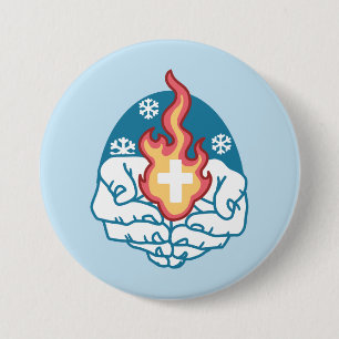 Cold Change, Faith's Fire - Motivational Christian 3 Inch Round Button