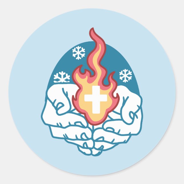 Cold Change, Faith's Fire - Motivational Christian Classic Round Sticker (Front)