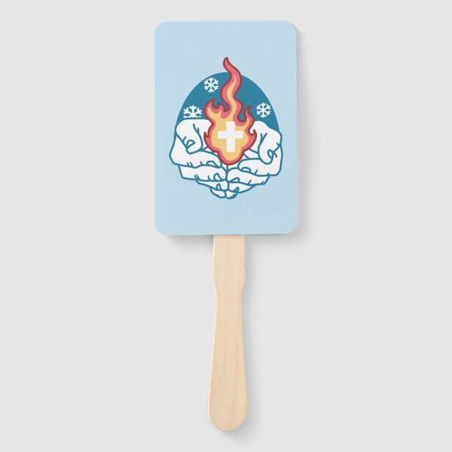 Cold Change, Faith's Fire - Motivational Christian Hand Fan (Front)