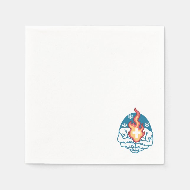Cold Change, Faith's Fire - Motivational Christian Napkin (Front)