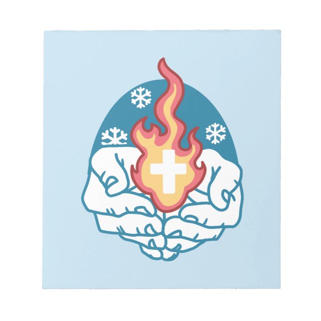 Cold Change, Faith's Fire - Motivational Christian Notepad (Front)