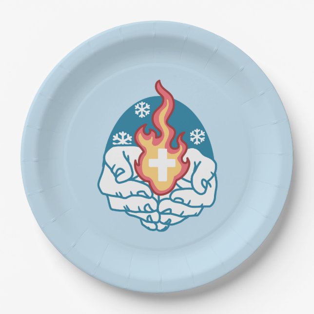 Cold Change, Faith's Fire - Motivational Christian Paper Plate (Front)