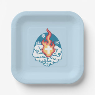 Cold Change, Faith's Fire - Motivational Christian Paper Plate