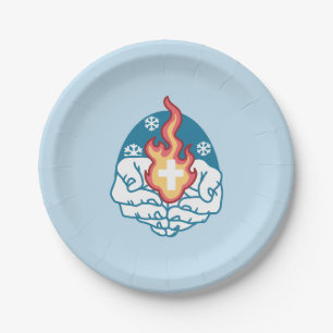 Cold Change, Faith's Fire - Motivational Christian Paper Plate
