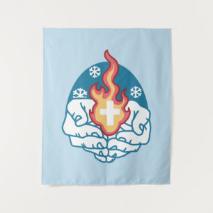 Cold Change, Faith's Fire - Motivational Christian Tapestry