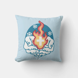 Cold Change, Faith's Fire - Motivational Christian Throw Pillow