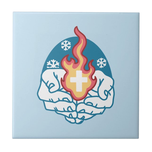 Cold Change, Faith's Fire - Motivational Christian Tile (Front)