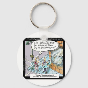Cold Clean Hands W/Guns Funny Gifts & Tees Keychain