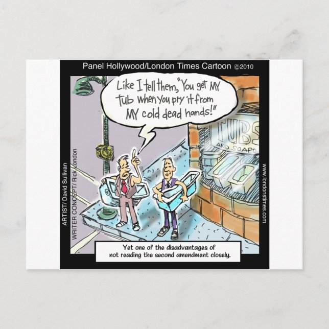 Cold Clean Hands W/Guns Funny Gifts & Tees Postcard (Front)