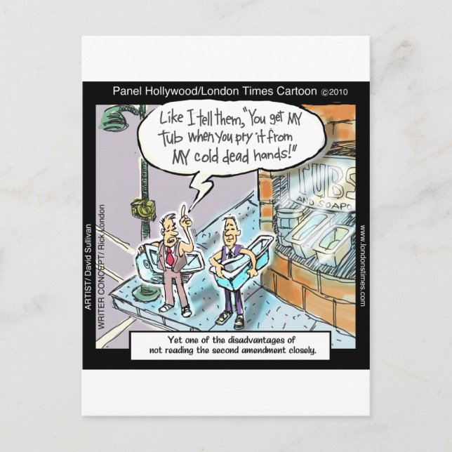 Cold Clean Hands W/Guns Funny Gifts & Tees Postcard (Front)