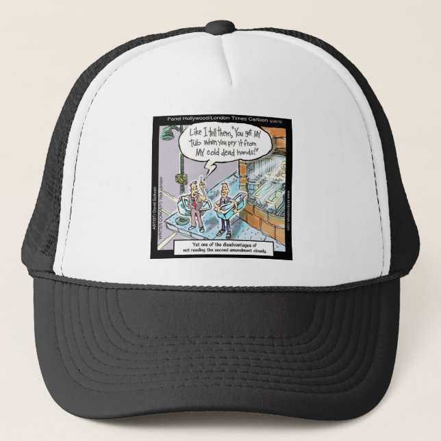 Cold Clean Hands W/Guns Funny Gifts & Tees Trucker Hat (Front)