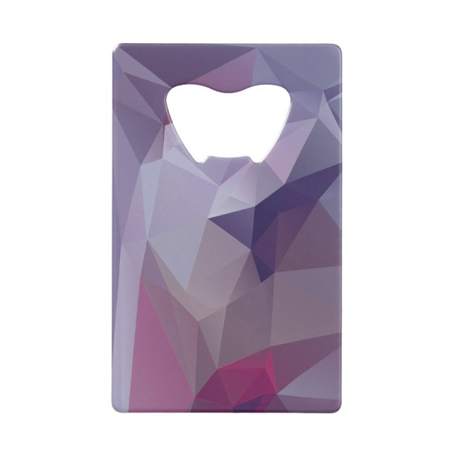 Cold Colours Abstract Pyramid Art Credit Card Bottle Opener (Front)