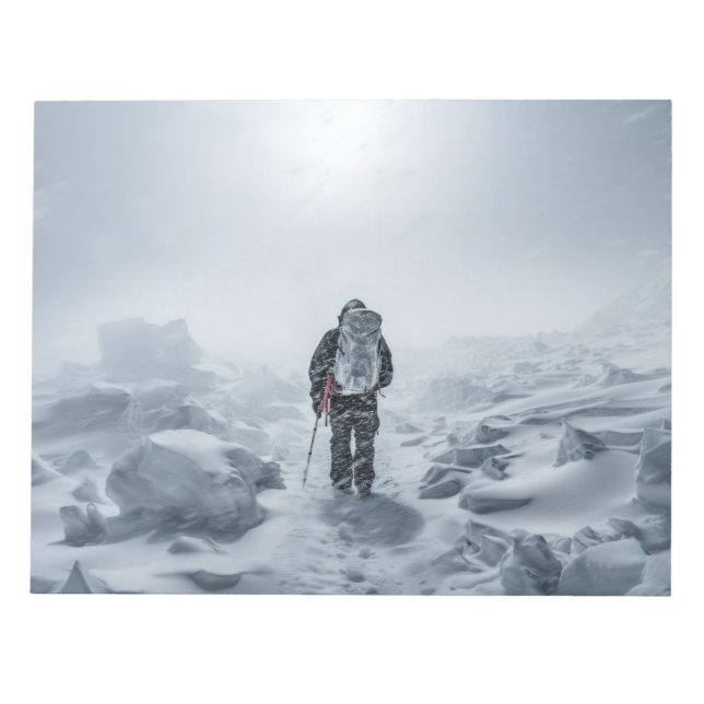 Cold Extreme Challenge Outdoors Adventure Explore  Notepad (Front)