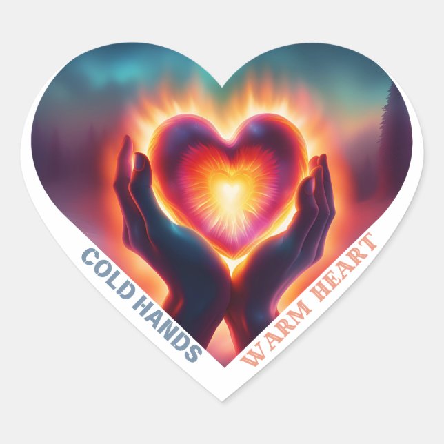Cold Hands Warm Heart Sticker (Front)