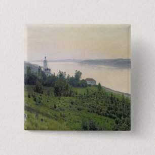 Cold Landscape, 1889 2 Inch Square Button