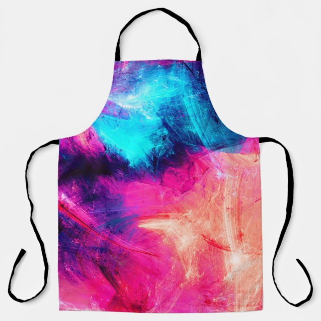 Cold multicolor beautiful futuristic pattern. Abst Apron (Front)