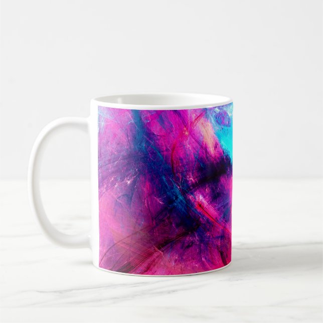Cold multicolor beautiful futuristic pattern. Abst Coffee Mug (Left)