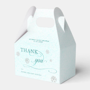 Cold Outside Rhinestone Glitter Winter Baby Shower Favor Box