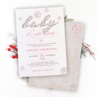 Cold Outside Rhinestones Glitter Girl Baby Shower