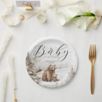 Cold Outside Winter Forest Neutral Baby Shower