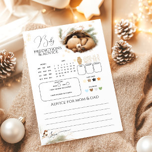 Cold Outside Woodland Bear Winter Baby Shower Game