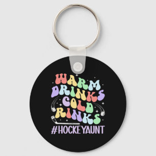 Cold Rinks Hockey Aunt Of A Hockey Player Auntie Keychain