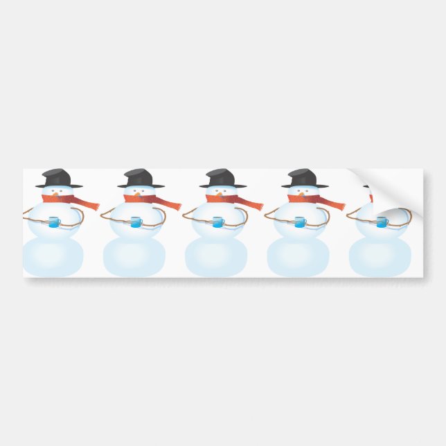 Cold Snowman Bumper Sticker (Front)