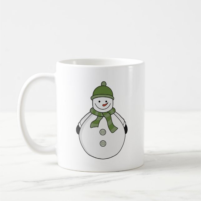 Cold snowman coffee mug (Left)