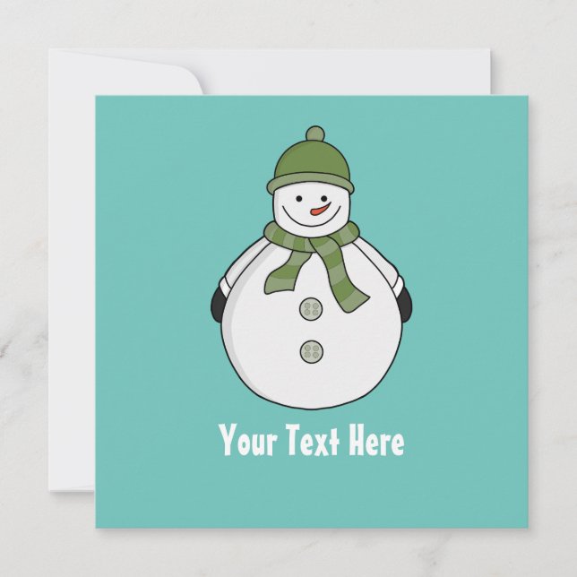 Cold snowman custom thank you card (Front)
