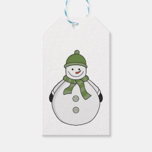 Cold snowman gift tags