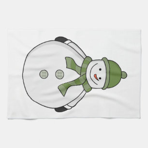 Cold snowman kitchen towel