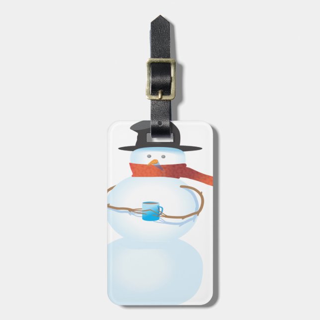 Cold Snowman Luggage Tag (Front Vertical)