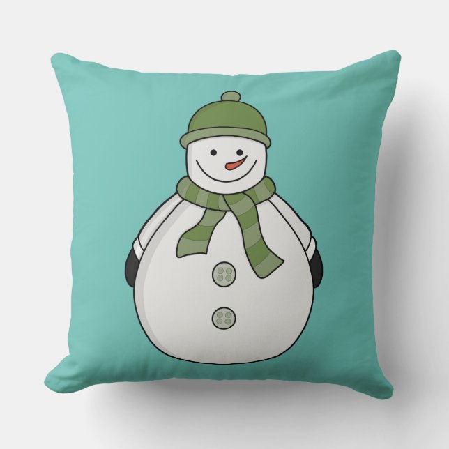 Cold snowman throw pillow (Front)