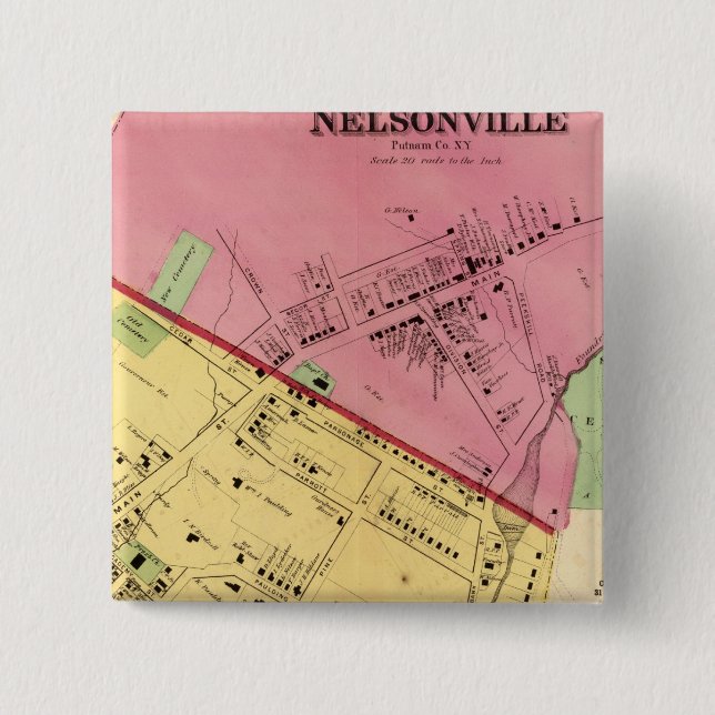 Cold Spring, Nelsonville 2 Inch Square Button (Front)