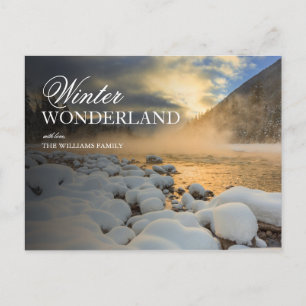 Cold sunrise Over the Flathead River in Winter Postcard
