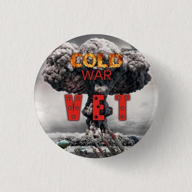 Cold War Vet 1 Inch Round Button (Front)