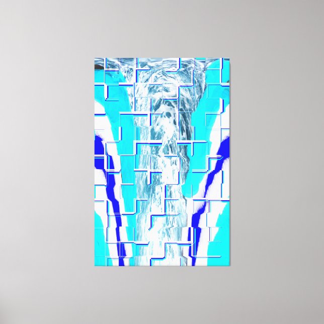 Cold water abstract art canvas print (Front)