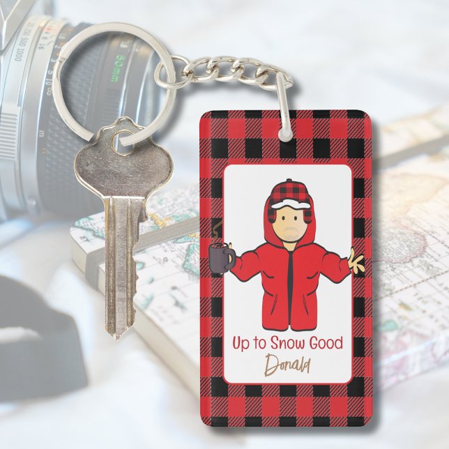 Cold Weather Cruise Funny Snow Joke Cartoon Keychain (Creator Uploaded)