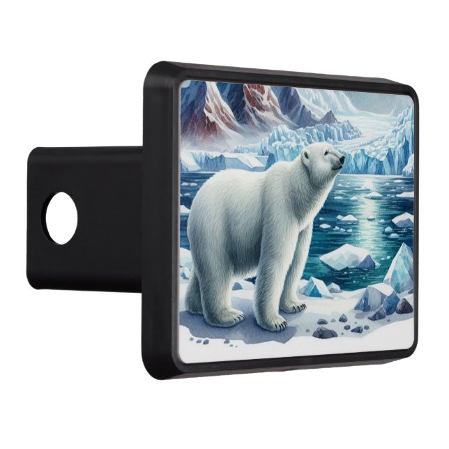 Cold-Weather Polar Bear 2 Inch" Trailer Hitch Cover (Right)