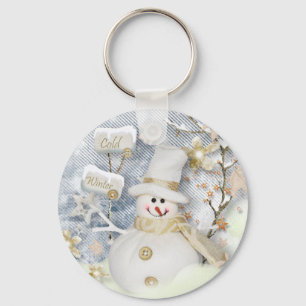 Cold Winter Snowman Keychain
