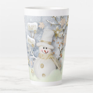 Cold Winter Snowman Latte Mug