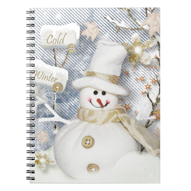 Cold Winter Snowman Notebook (Front)