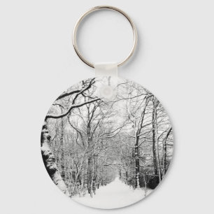 Cold Winter Woodland Keychain
