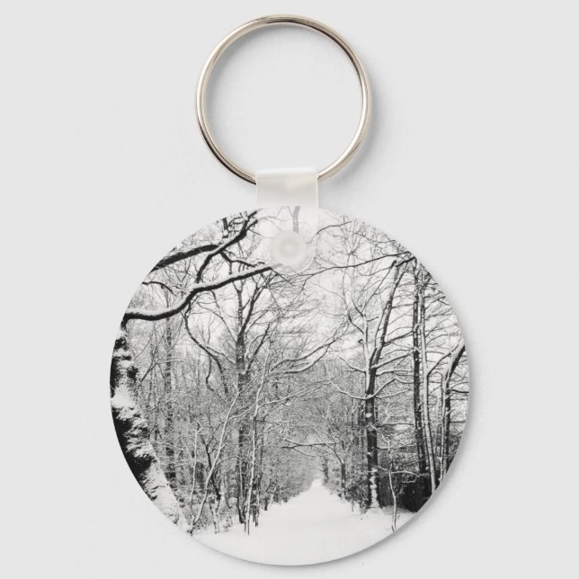 Cold Winter Woodland Keychain (Front)