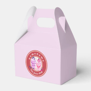 Cold yogurt Smoothies fruit Juice shop logo name Favor Box
