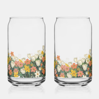 coldcoffee glass bottle with flowers