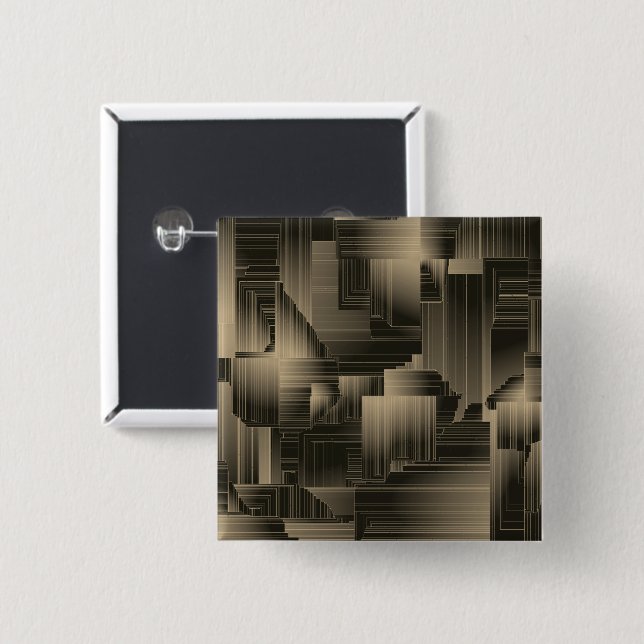 Colden Halls Art Deco 2 Inch Square Button (Front & Back)