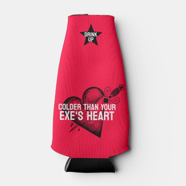 Colder Than Your Exe's Heart Bottle Cooler (Front)