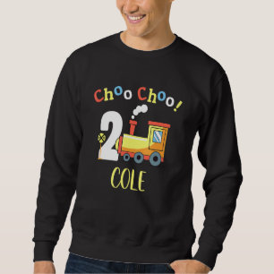 Cole Choo Choo Two Train 2nd Birthday Turning 2 Sweatshirt
