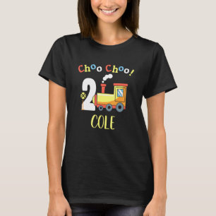 Cole Choo Choo Two Train 2nd Birthday Turning 2 T-Shirt